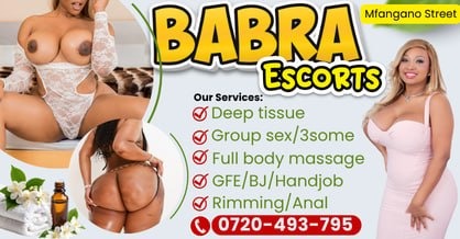 Call BABRA Escorts Best Massage in Nairobi CBD
